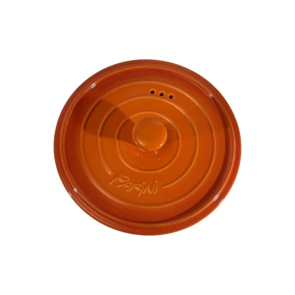 Parini 2 Qt Flameproof Casserole Dish w/ Lid Orange